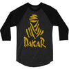 uomo dakar stampa oro moto deserto parigi africa sport 3/4 Sleeve Shirt