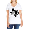 Beto For Senate Texas Map Ladies Curvy T-Shirt