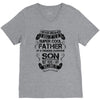 Super Cool Father Of A Freaking Awesome Son V-Neck Tee