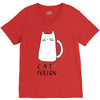 cat love person! V-Neck Tee