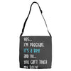 Yes...I'm Pregnant.It's a Boy! And No...You Can't Touch My Belly! Adjustable Strap Totes