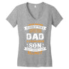 Super Cool Dad Of A Freaking Awesome Son Women's V-Neck T-Shirt