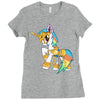 Robotic Baby Unicorn Ladies Fitted T-Shirt