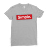 simple red Ladies Fitted T-Shirt