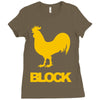cock block Ladies Fitted T-Shirt