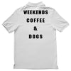 weekends coffee and dogs back Polo Shirt
