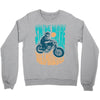 smile more, ride a motorcycle Crewneck Sweatshirt