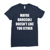 maybe broccoli doesn't like you either Ladies Fitted T-Shirt