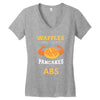waffles are just pancakes with abs Women's V-Neck T-Shirt