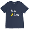 be a hero logo white V-Neck Tee