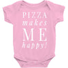 pizza makes me happy Baby Bodysuit