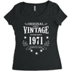 original parts vintage established 1971 perfectly aged Women's Triblend Scoop T-shirt