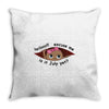 July Peeking Out Baby Girl Throw Pillow