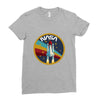 Nasa  Blue White Yellow Color Ladies Fitted T-Shirt
