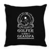 Golfer Grandpa Throw Pillow