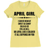 Super April Girl Ladies Fitted T-Shirt