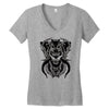 demon wolf Women's V-Neck T-Shirt