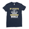 my daughter is the world's best special ed teacher. cool gift for mom Ladies Fitted T-Shirt