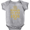 kings are born in 1991 Baby Bodysuit