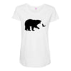 Bear Fishing Maternity Scoop Neck T-shirt