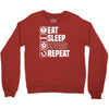 eat sleep spurs Crewneck Sweatshirt