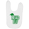 christmas head elf Baby Bibs