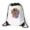 loup de cartoon Drawstring Bags