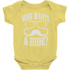 who wants to ride Baby Onesie