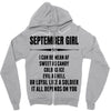 Super September Girl Zipper Hoodie