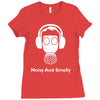 noisy and smelly hazard warnign sign Ladies Fitted T-Shirt