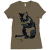 radioactive cat Ladies Fitted T-Shirt