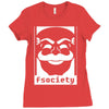 mr. robot tv series banksy fsociety Ladies Fitted T-Shirt