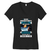 Never Underestimate A Man Who Watches Lost in Space And Was Born in De Women's V-Neck T-Shirt