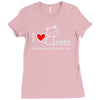 i love cats it's people who annoy me Ladies Fitted T-Shirt