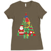 christmas tree made of bells stocking santa Ladies Fitted T-Shirt