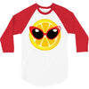 Lemon with Disco Glasses 3/4 Sleeve Shirt