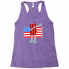 bacon american flag dab Racerback Tank