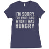 hungry apology Ladies Fitted T-Shirt