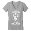 Best Dad in The Galaxy Women's V-Neck T-Shirt