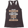 I am Not Super Woman But I'm Fighting Uterine Cancer So Close Enough Racerback Tank