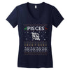 pisces christmas ugly sweater Women's V-Neck T-Shirt