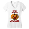 Let Go Afraid (f141) Women's V-Neck T-Shirt