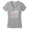 sassy fabulous since 1957 birthday gift Women's V-Neck T-Shirt
