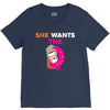 She Wants D - Dunkin Donuts V-Neck Tee