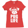 pug life dog tee new Ladies Fitted T-Shirt