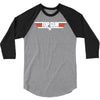 top gun logo cool retro 3/4 Sleeve Shirt
