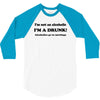 im not an alcoholic im a drunk t shirt x large funny beer pong keg par 3/4 Sleeve Shirt