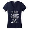 blk power Women's V-Neck T-Shirt