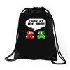 come at me bro Drawstring Bags