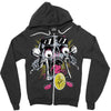 skull biker Zipper Hoodie